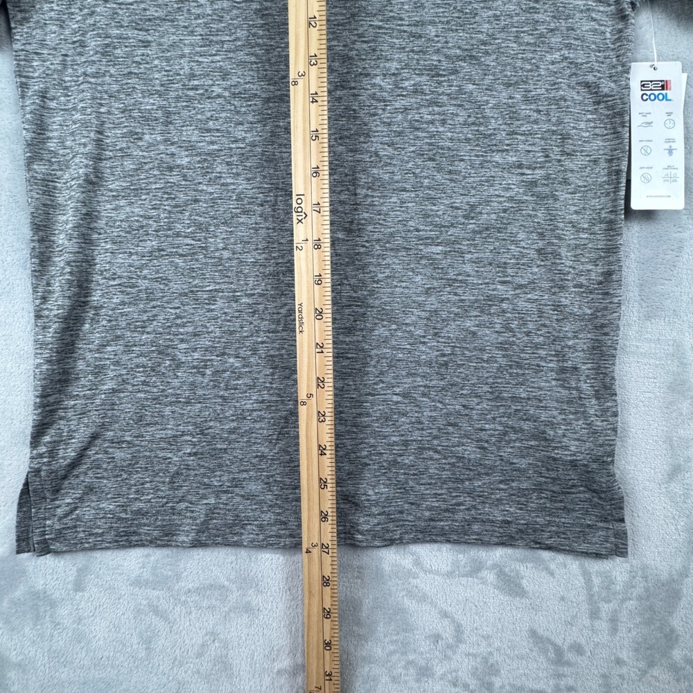 NWT 32 Degrees Cool Men's‎ Stretch Polo Shirt Charcoal Gray Space Dye Size Small - Picture 9 of 10